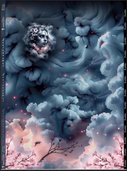 Seelennebel- 2-m Panel - French Terry